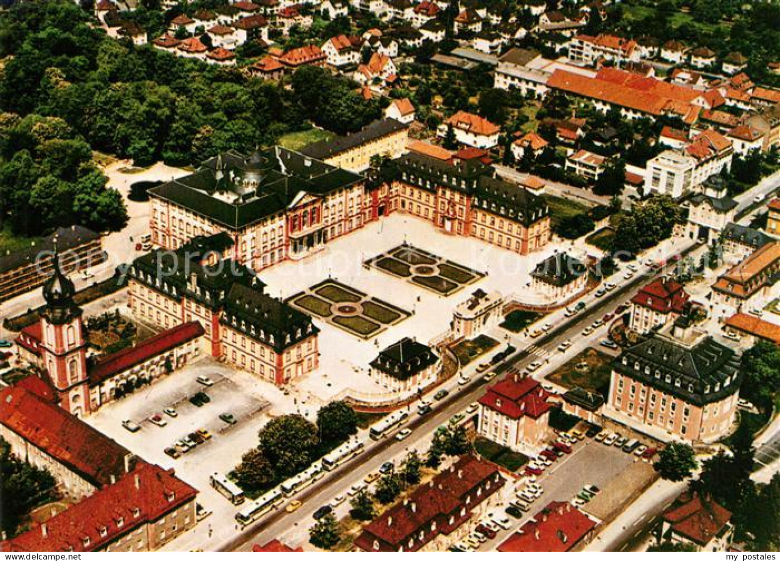 Bruchsal Fliegeraufnahme Schloss