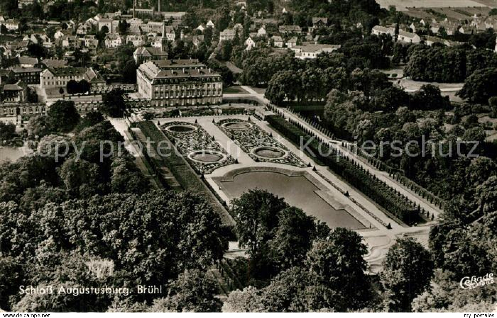 Bruehl Rheinland Schloss Augustusburg Fliegeraufnahme