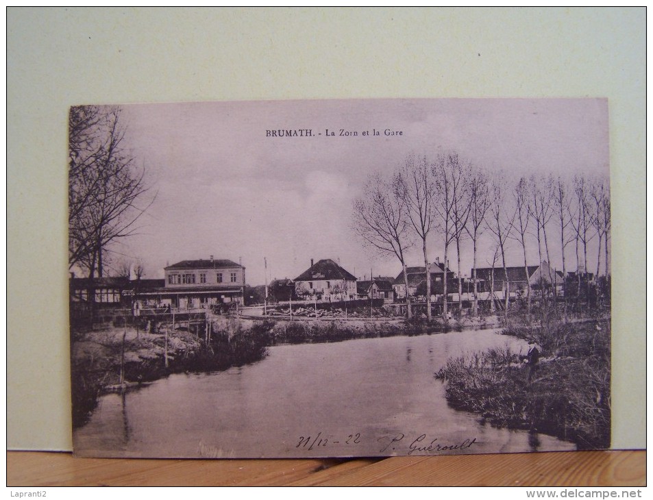BRUMATH (BAS RHIN) LA ZORN ET LA GARE.