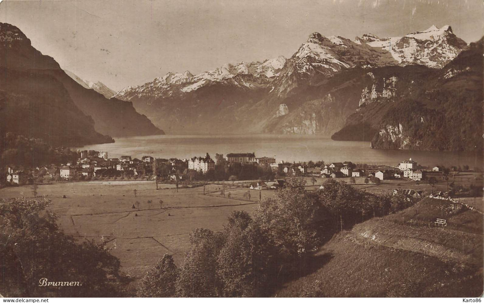 brunnen , schwytz * carte photo * le village * schwyt suisse schweiz