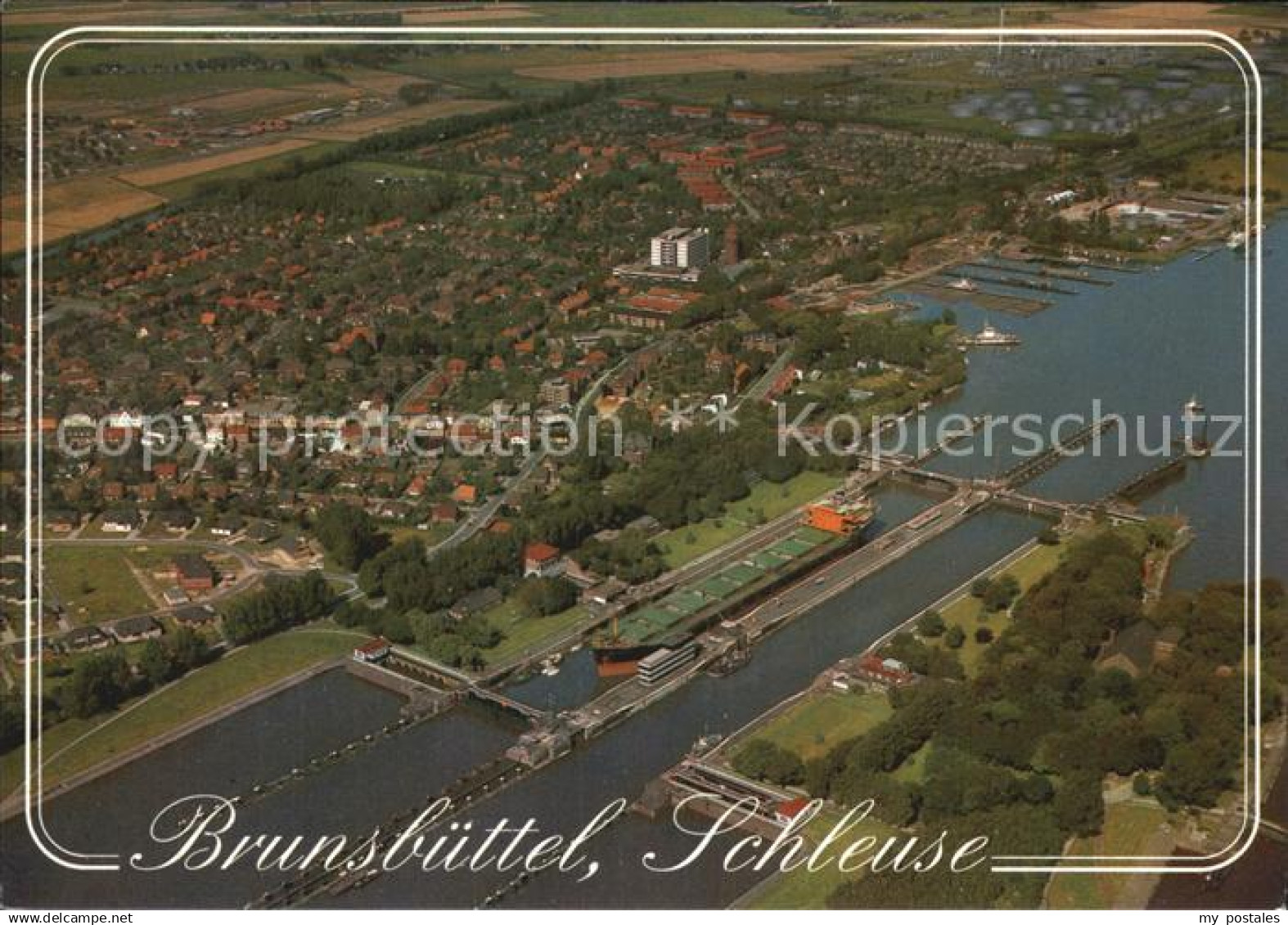Brunsbuettel Schleuse Fliegeraufnahme