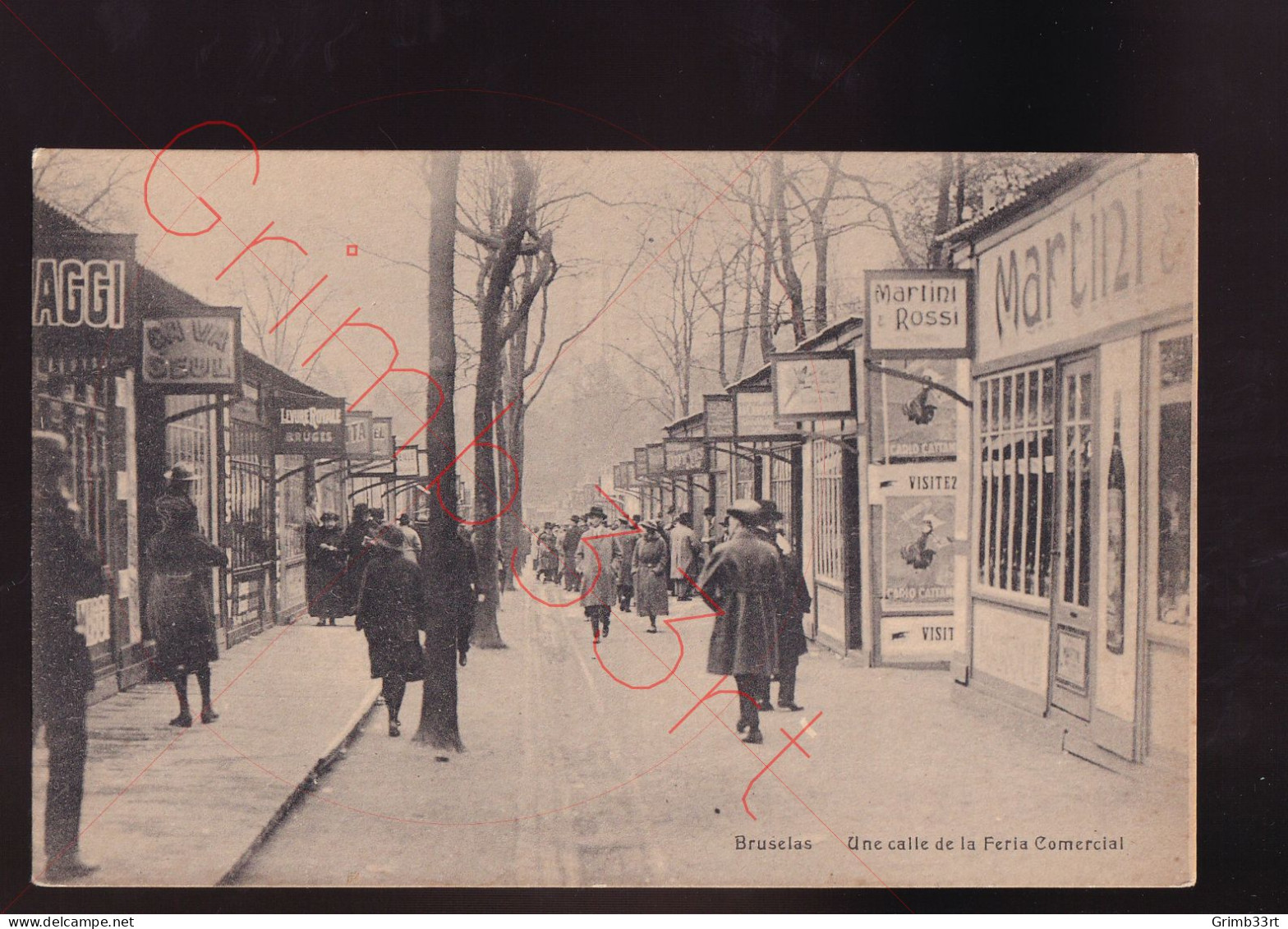 Bruselas - Une calle de la Feria Comercial - postkaart