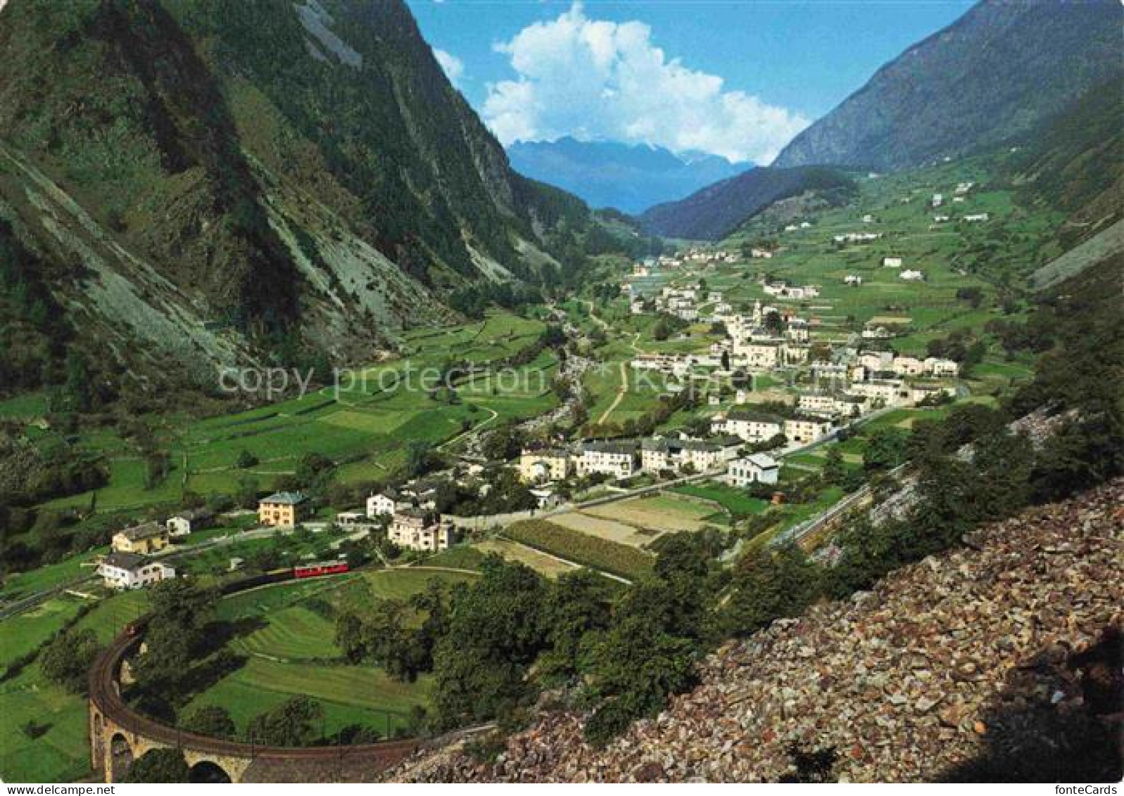 Brusio Bernina TI Fliegeraufnahme