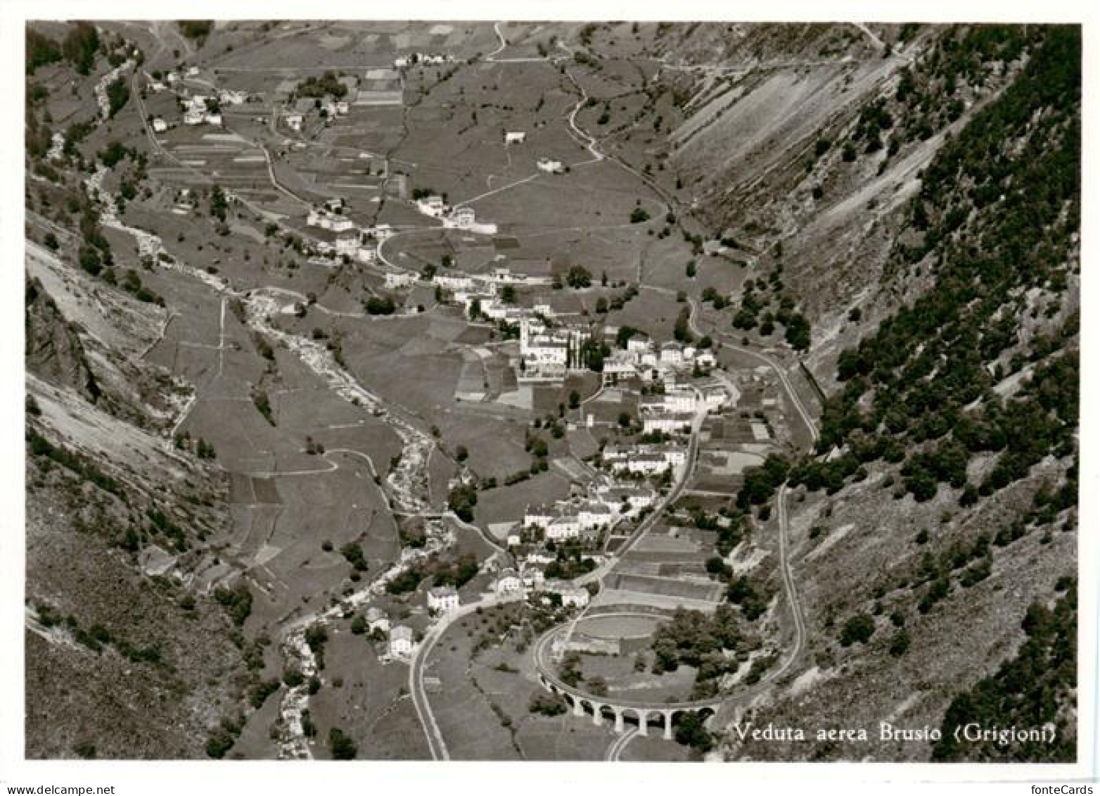 Brusio TI Fliegeraufnahme