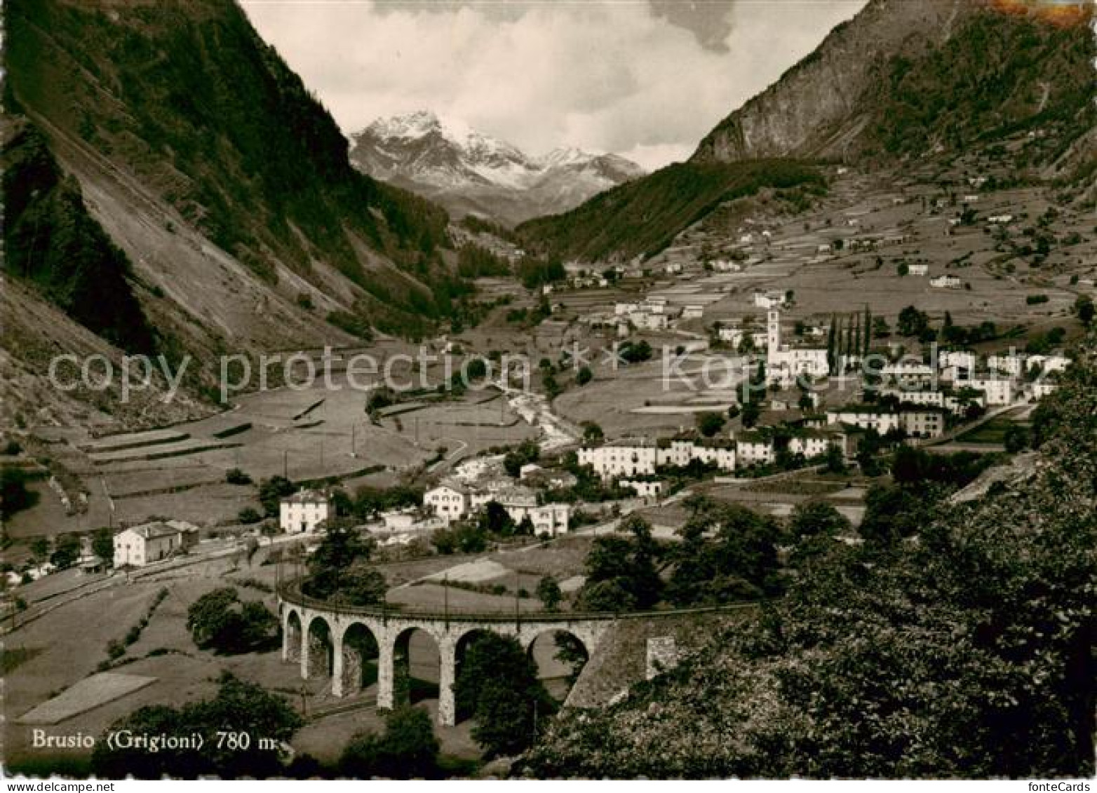 Brusio TI Panorama Alpen