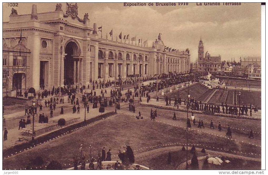 Brussel 1910 - La grande terrasse (2716)