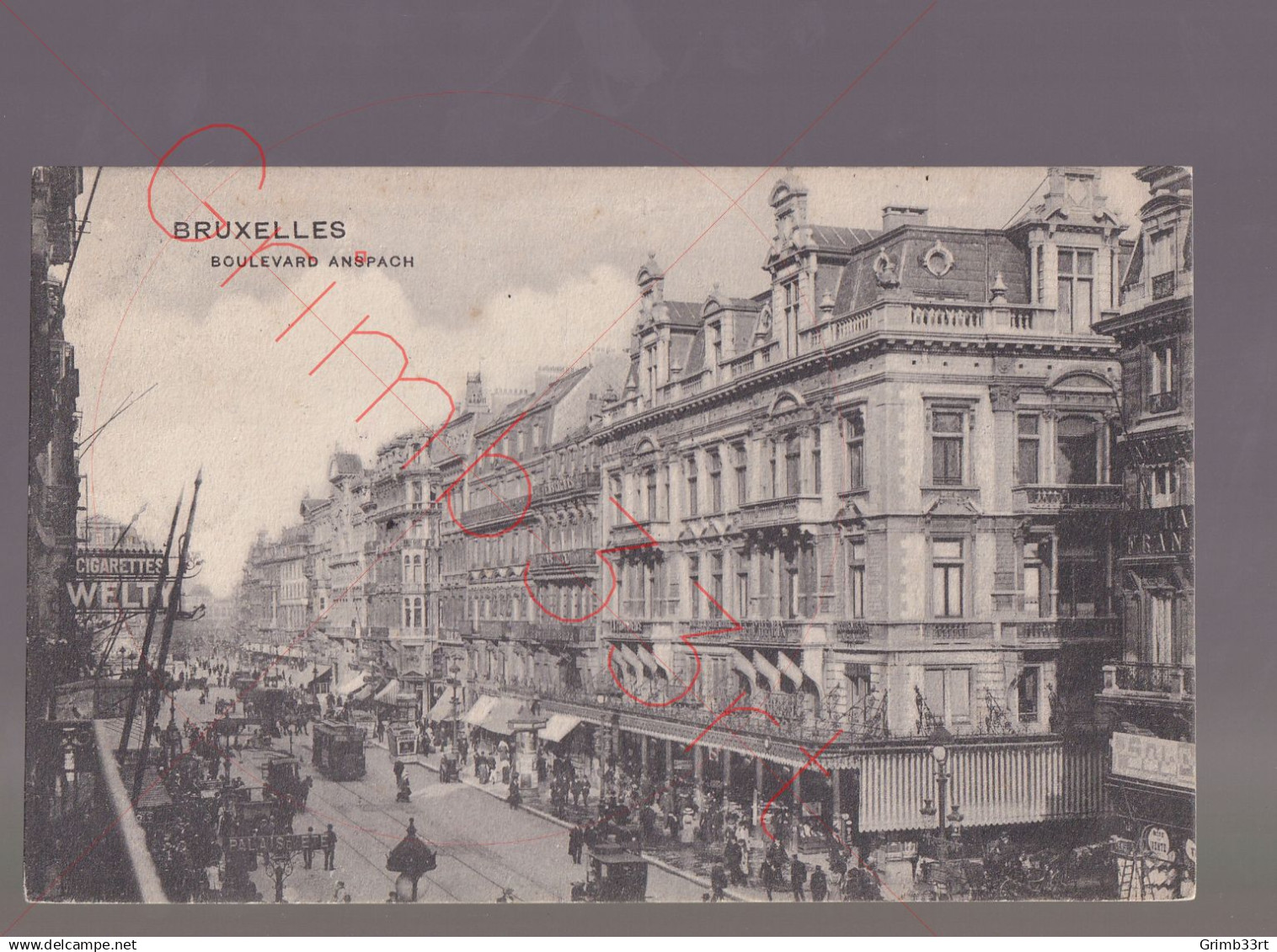 Bruxelles - Boulevard Anspach - postkaart