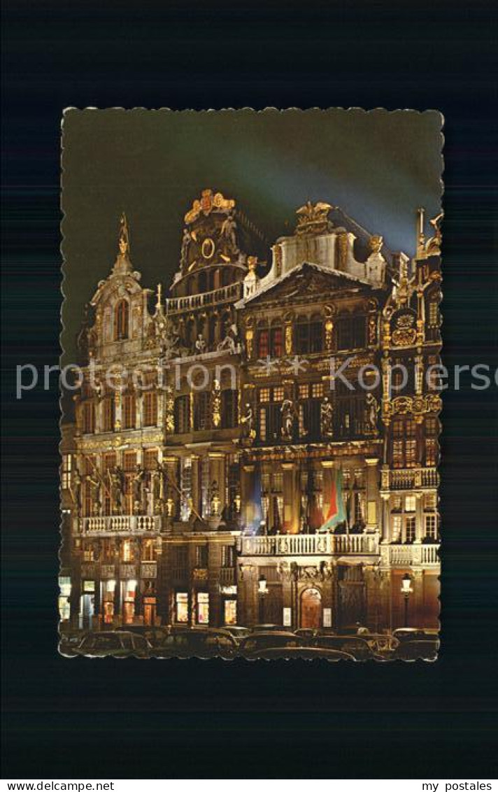 Bruxelles Bruessel Grote Markt bei Nacht