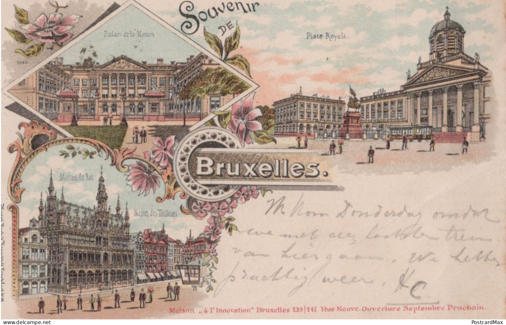 Bruxelles (Brussel) - Souvenir (Litho, 1897 !)