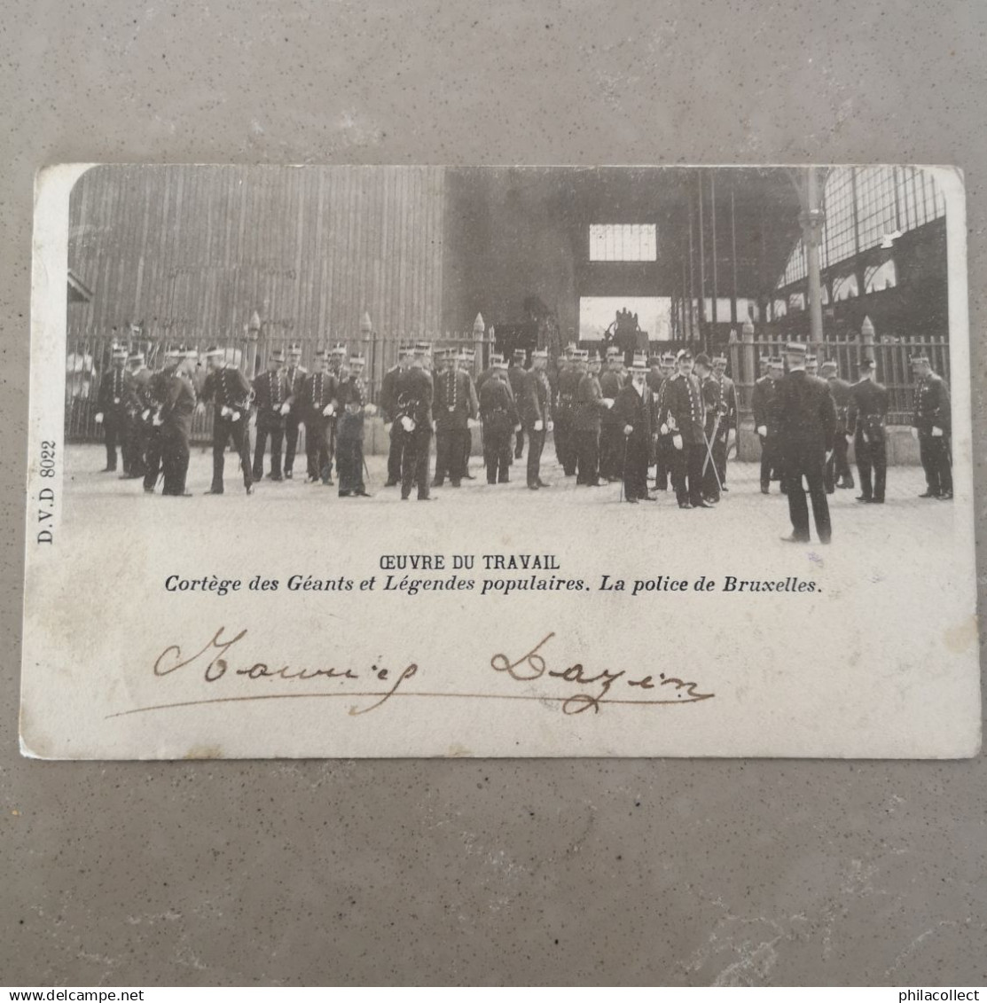 Bruxelles // Cortege des Grant's et Legendes Populaires - La Police de Bruxelles 1904 vuil - vlekkig