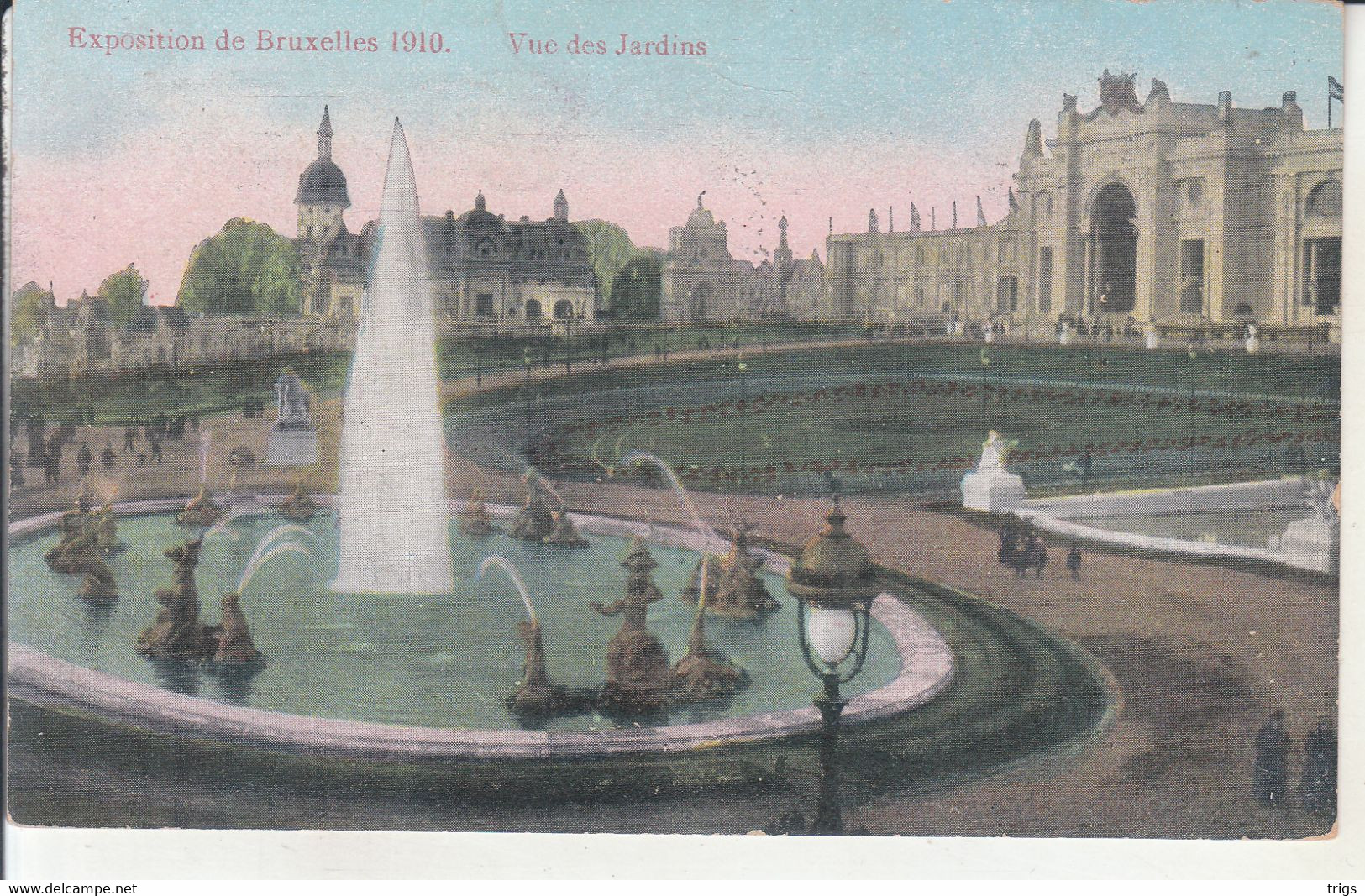 Bruxelles (Exposition de 1910) - Vue des Jardins