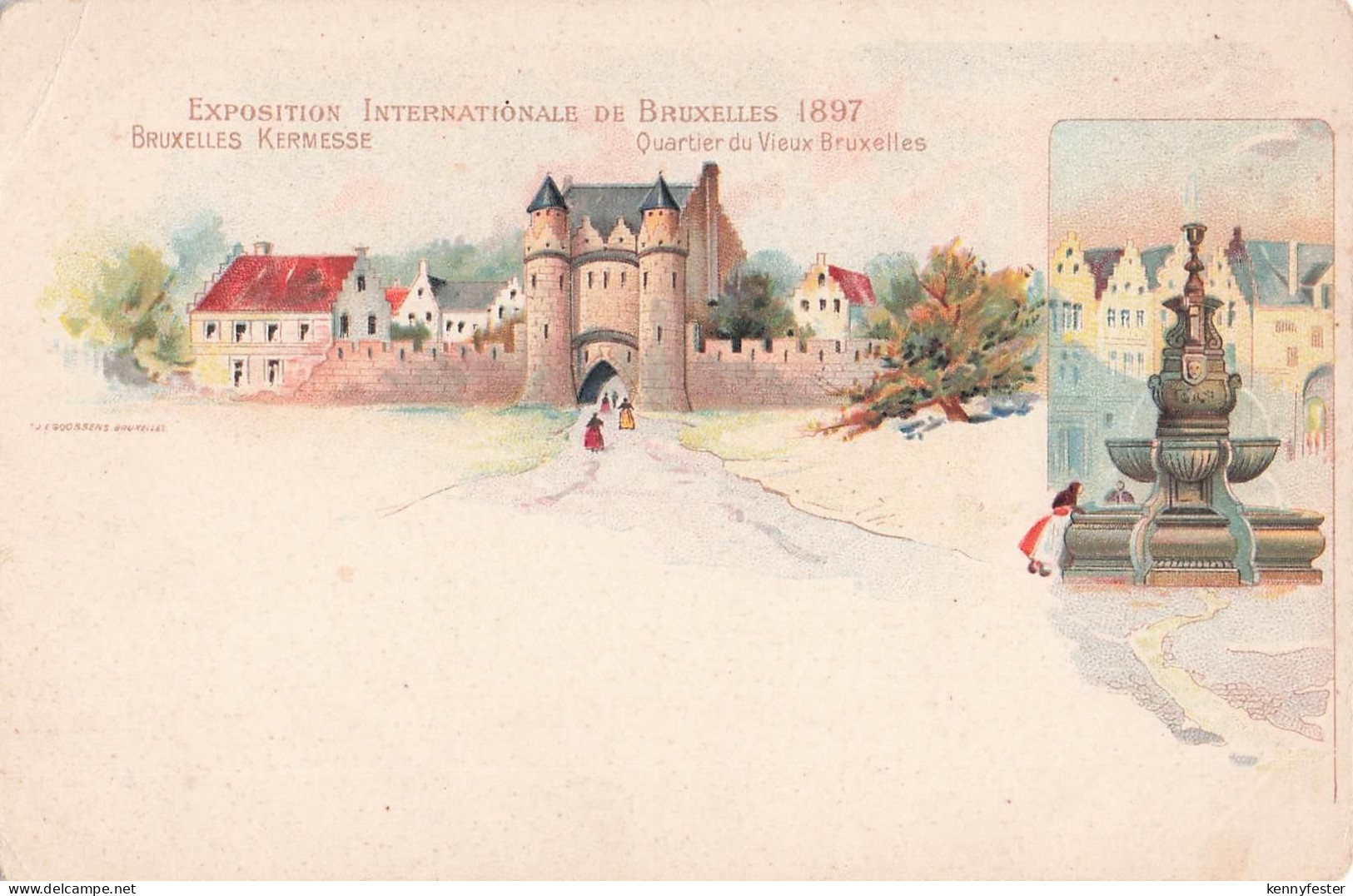 Bruxelles - Exposition Internationale 1897 - Litho