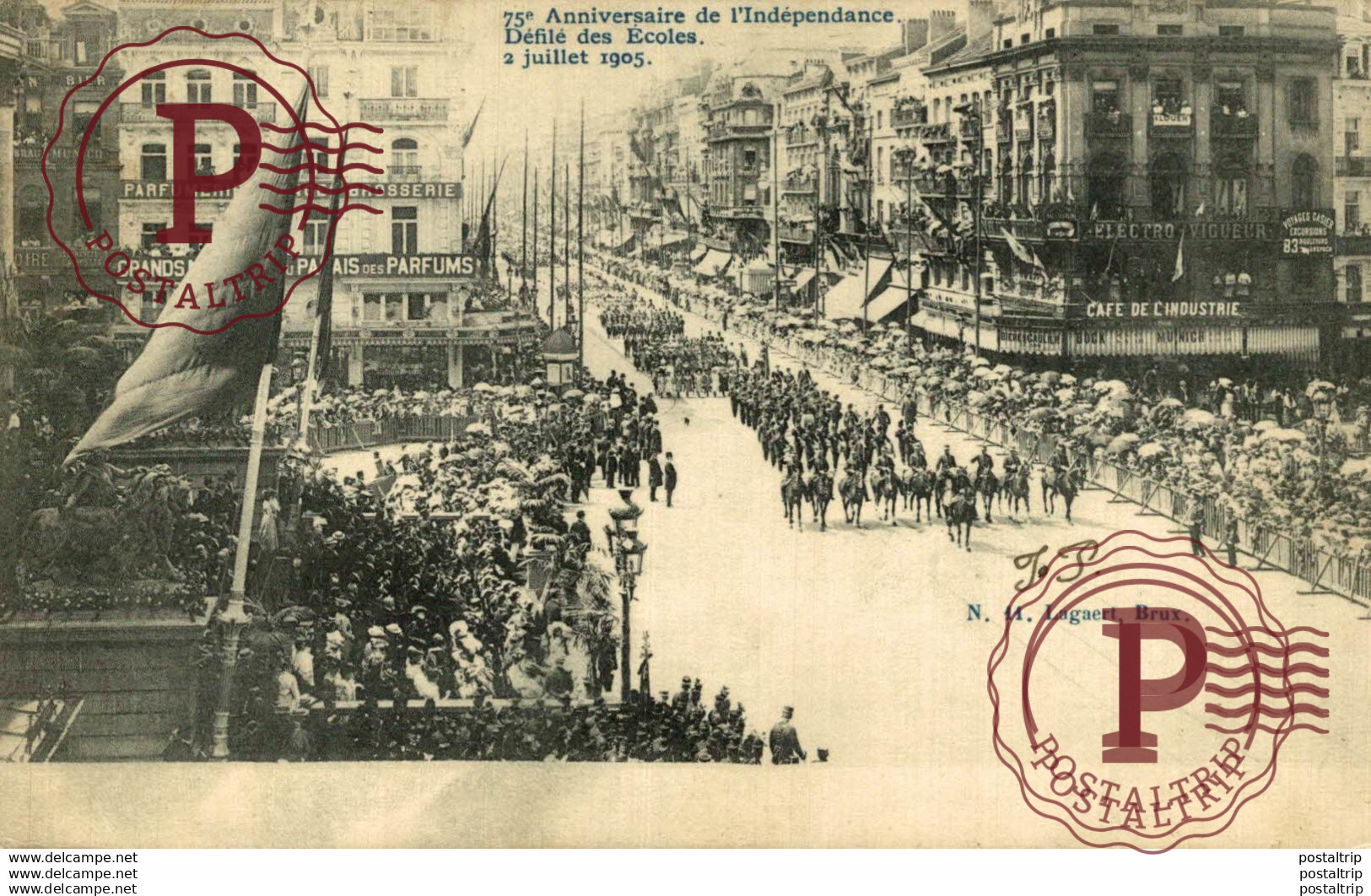 BRUXELLES  FETES DU 75 ANNIVERSAIRE DE L'INDEPENDANCE BELGE