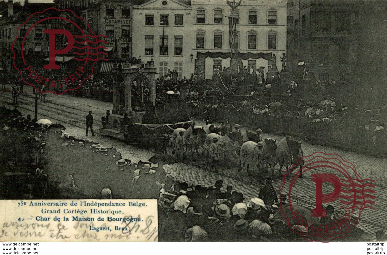 BRUXELLES  FETES DU 75 ANNIVERSAIRE DE L'INDEPENDANCE BELGE