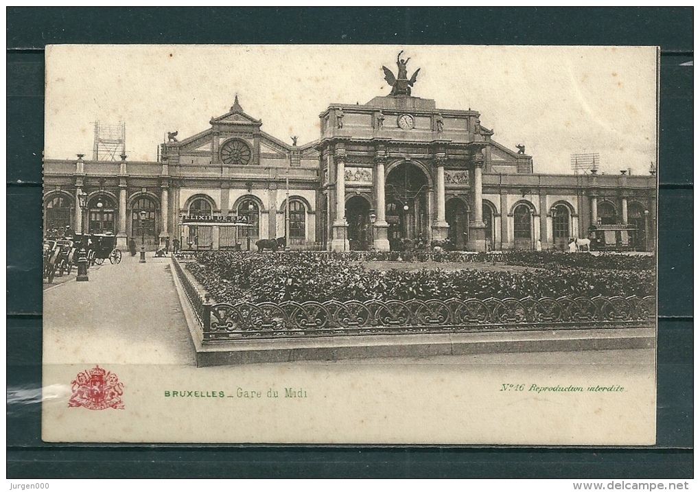 BRUXELLES: Gare Du Midi,  gelopen postkaart (GA17897)