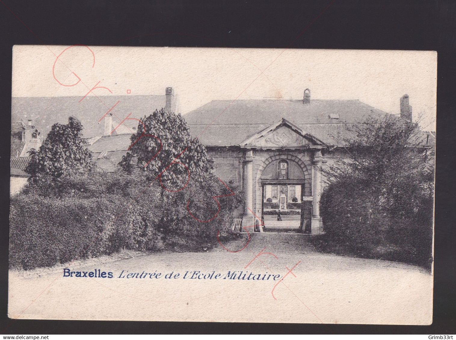 Bruxelles - L'entrée de l'Ecole Militaire - postkaart