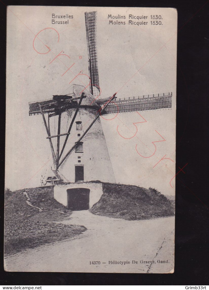 Bruxelles - Moulins Ricquier 1830 - Theatre Pathé - postkaart