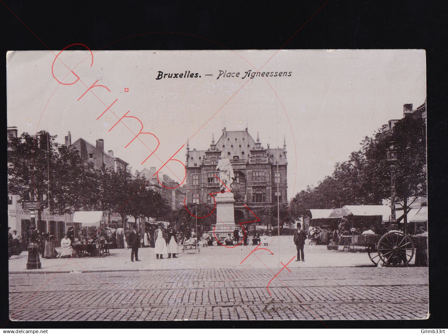 Bruxelles - Place Agneessens - postkaart