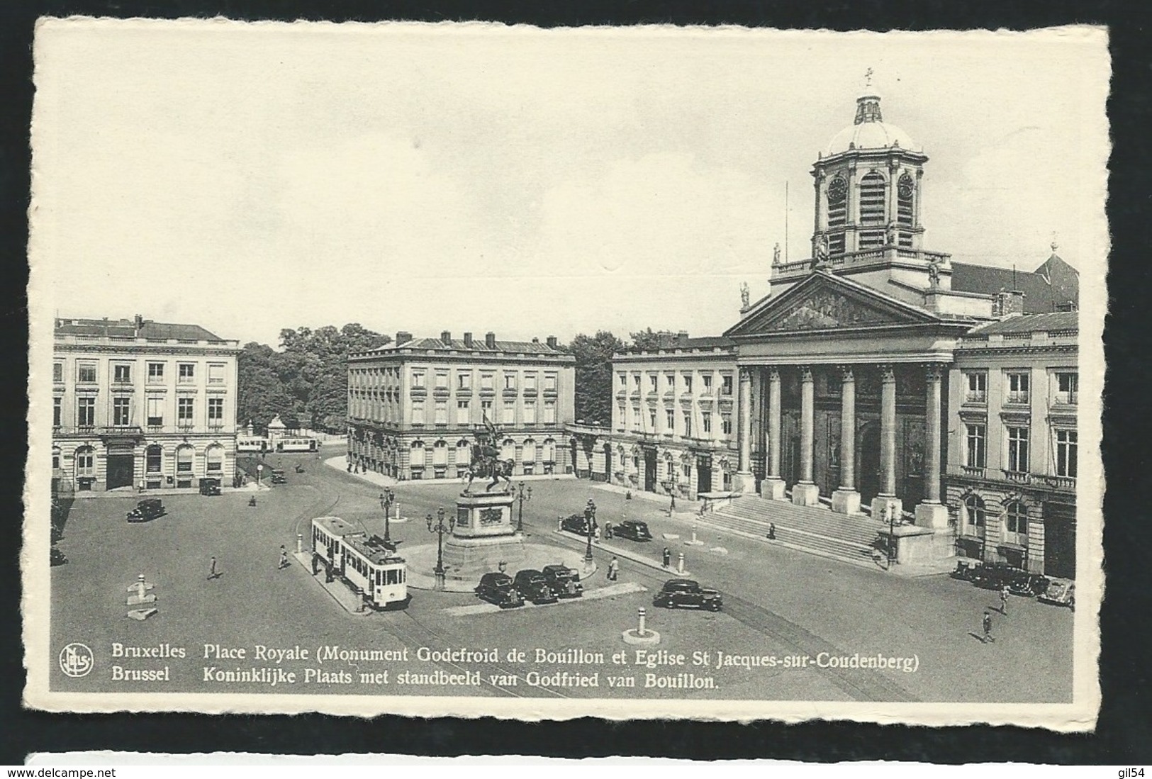 Bruxelles - Place Royale (Monument Godefroid de Bouillon et Eglise St Jacques-sur-Coudenberg)  mbl71