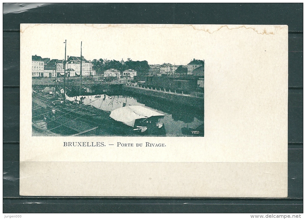 BRUXELLES: Porte Du Rivage, niet gelopen postkaart (GA17976)