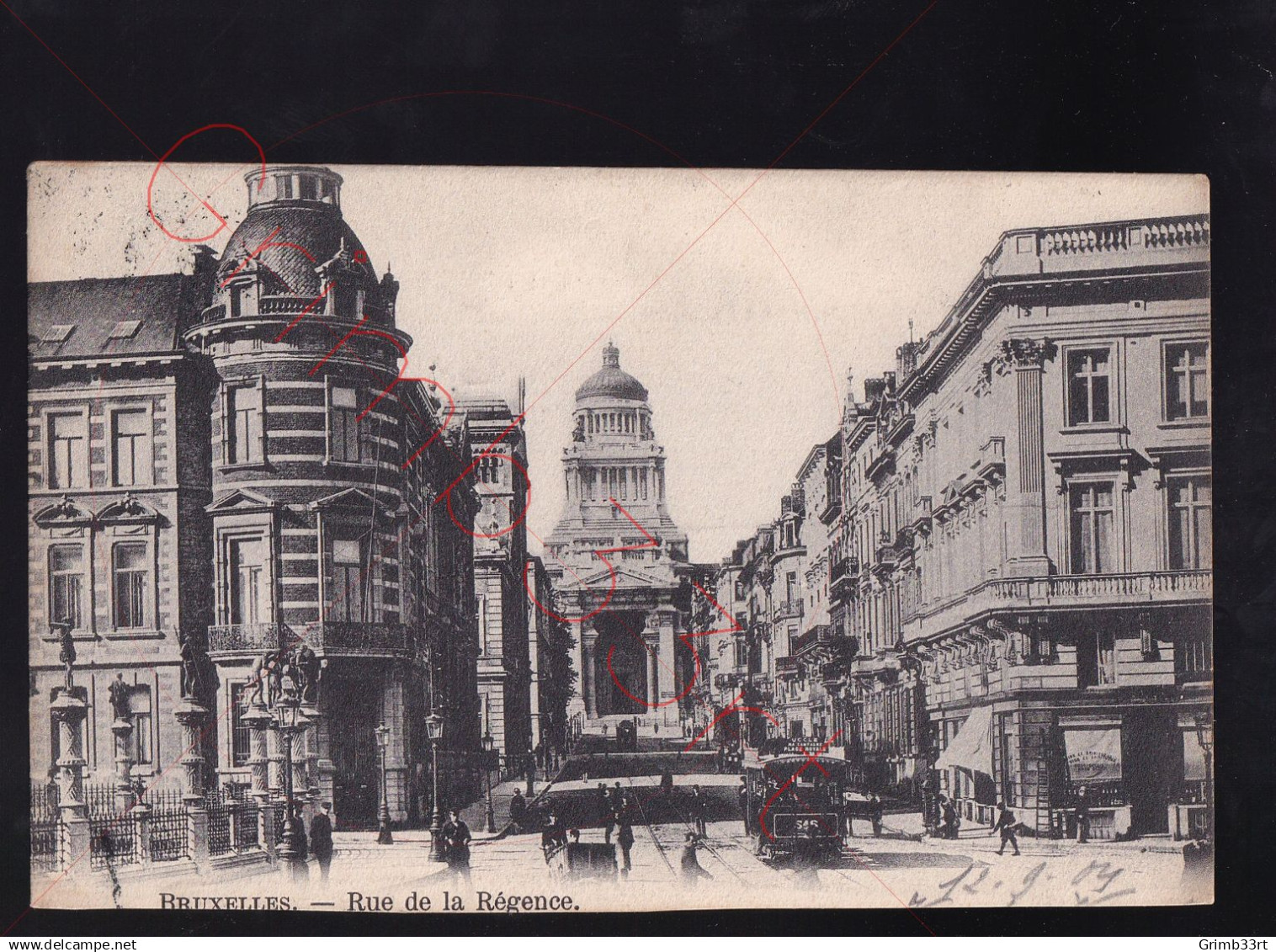 Bruxelles - Rue de la Régence - (TRAM Uccle) - postkaart