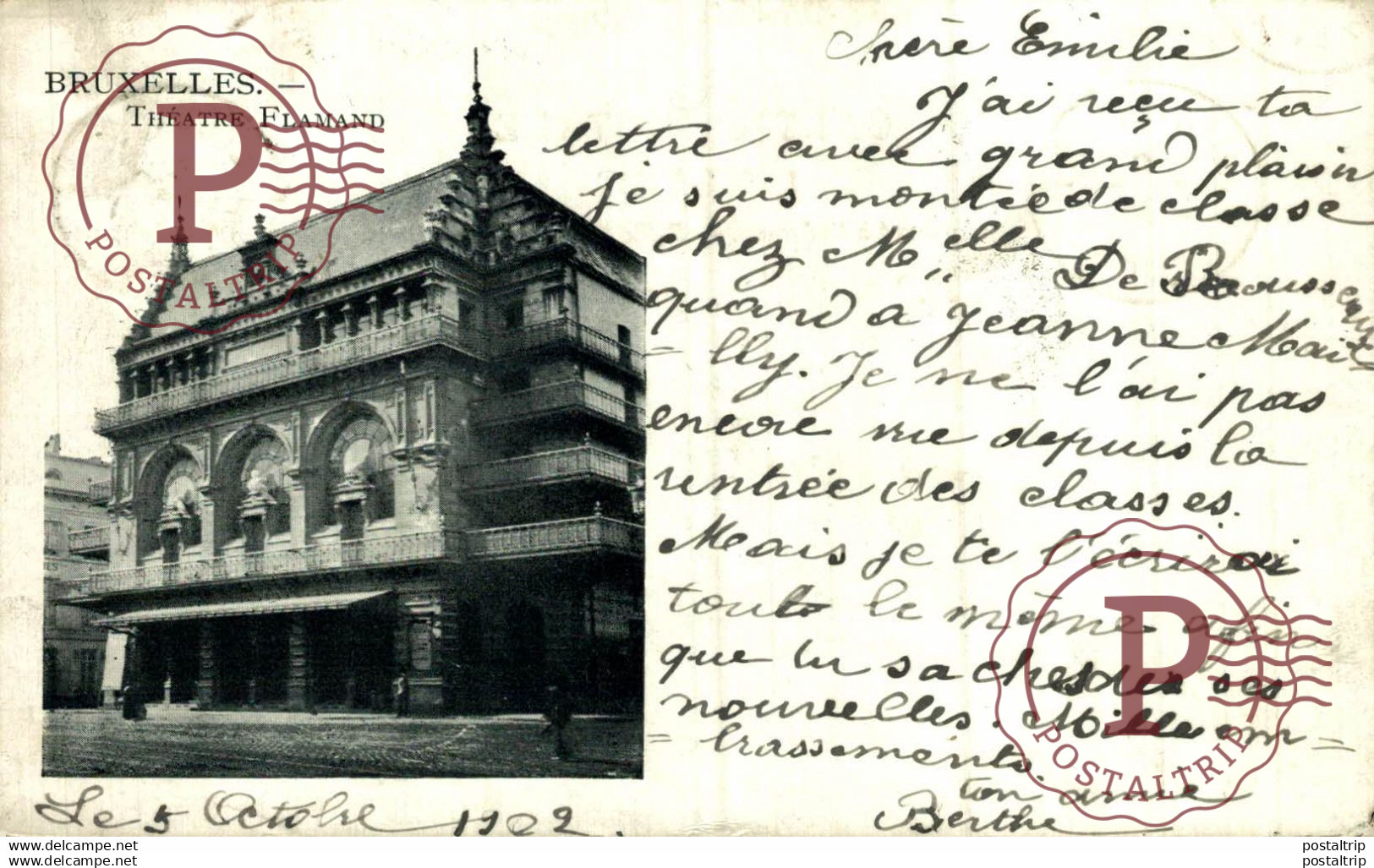 BRUXELLES THÉATRE FLAMAND    BELGICA BELGIQUE TEATRO THEATER  theatrecollection