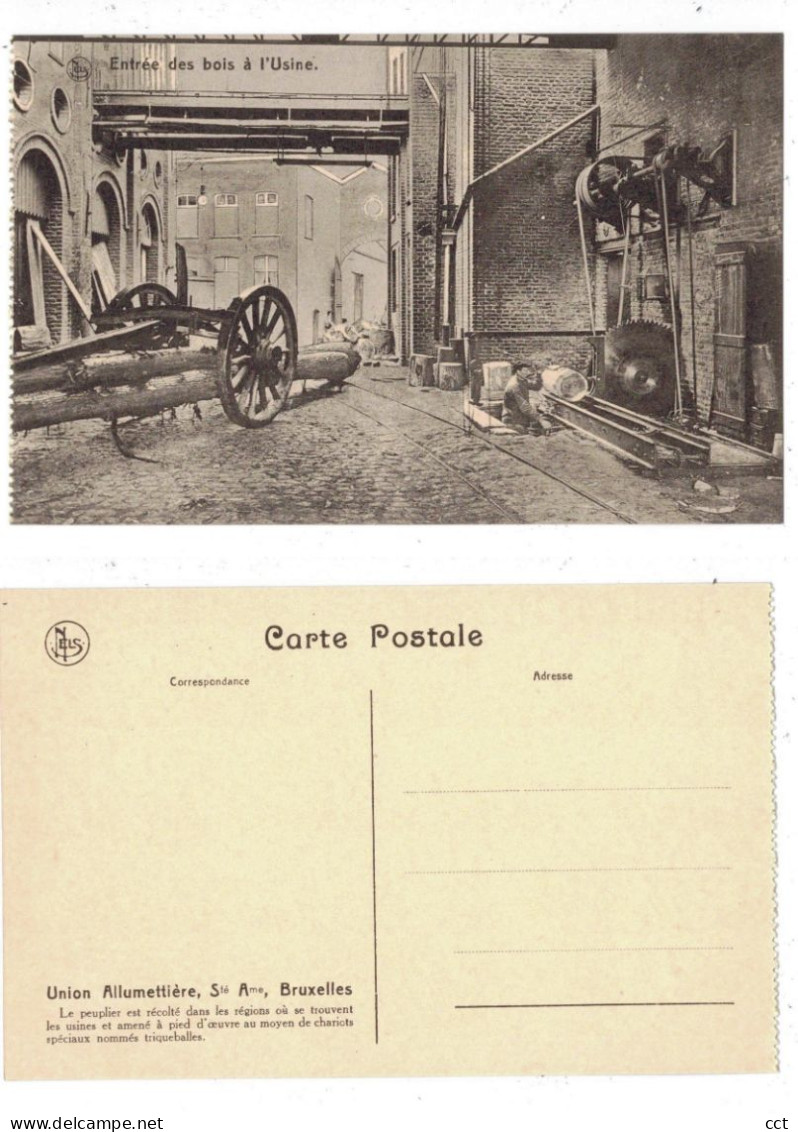 Bruxelles  Union Allumettière Ste Anne   Entrée des bois à l'Usine