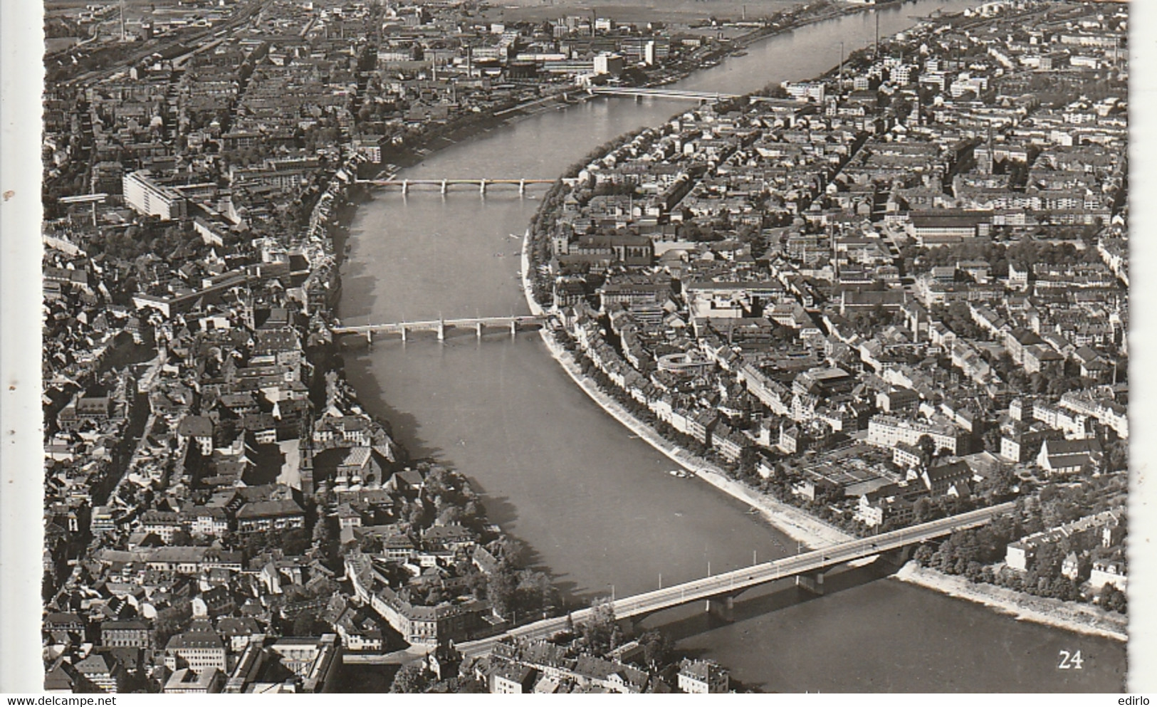 *** BS  ***     BASEL vue aérienne  unused TTB