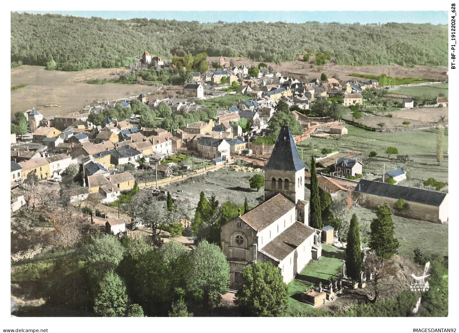 BT-BFP1-0315-46 - CAZALS - En avion au-dessus - Notre-dame de cazals et vue générale