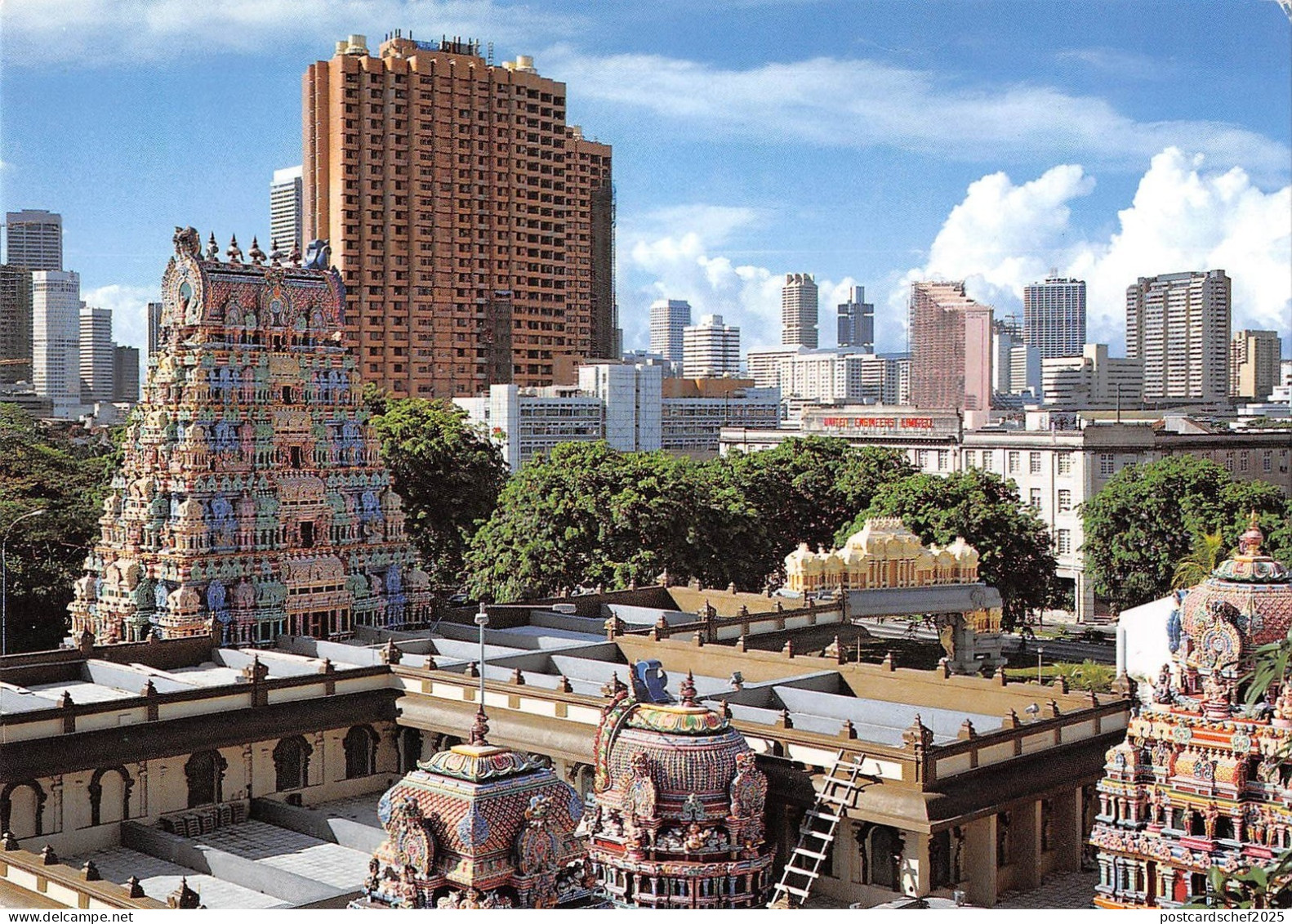 BT12029 Singapore s high rise buildings chettiar hindu temple         Singapore