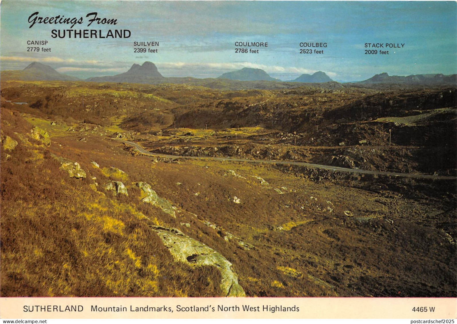 BT18641 sutherland mountain landmarks  scotland