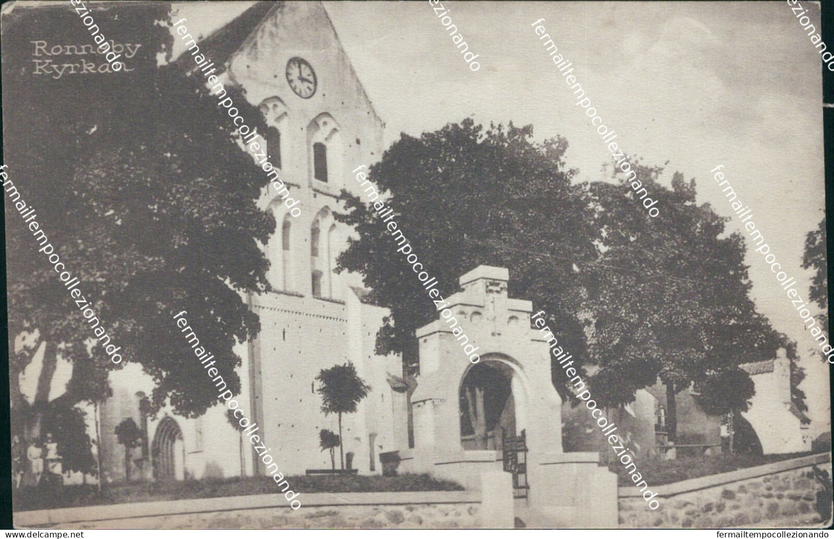 bt470 cartolina ronneby kyrkan svezia