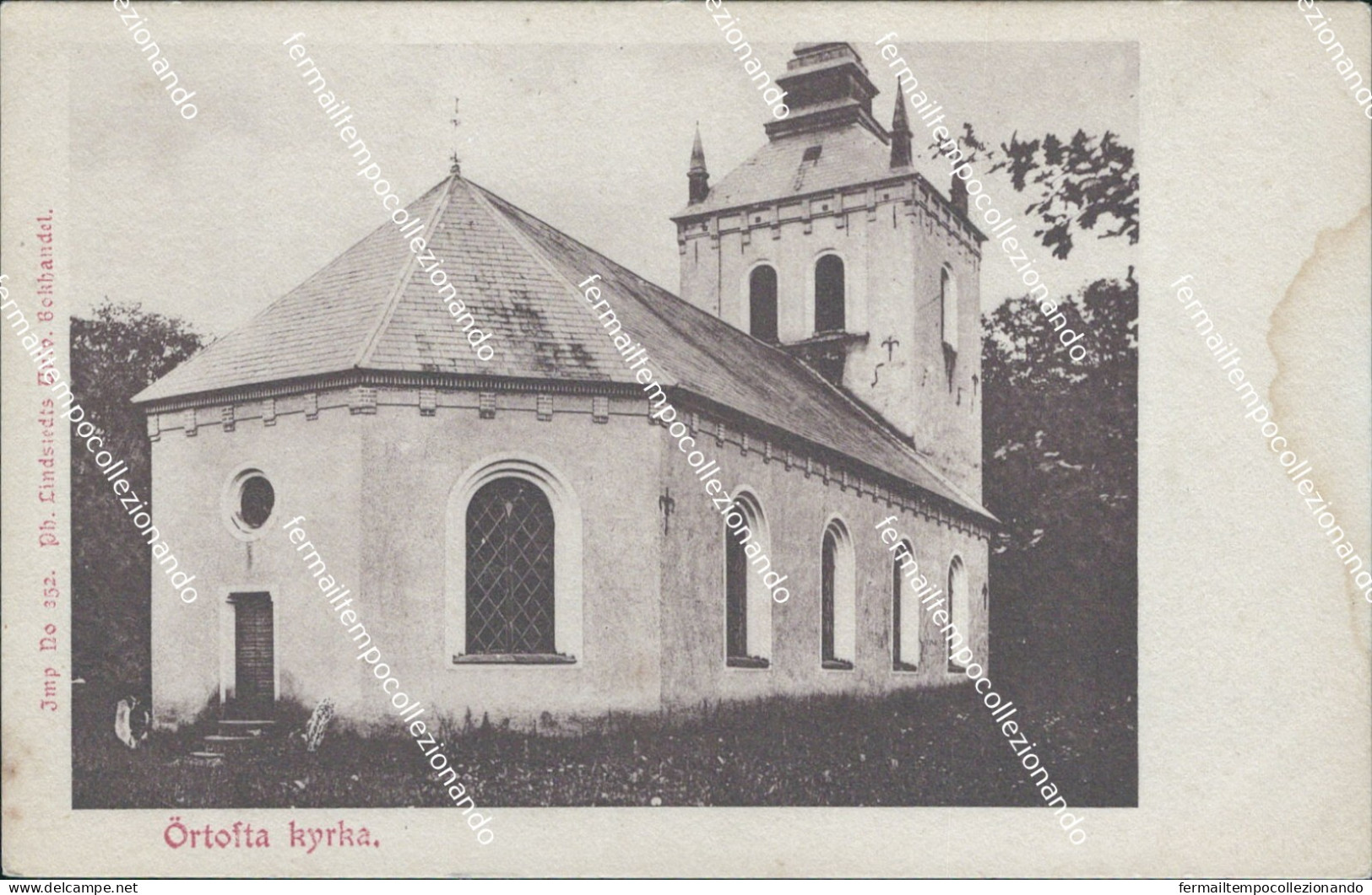 bt471 cartolina ortofta kyrka svezia