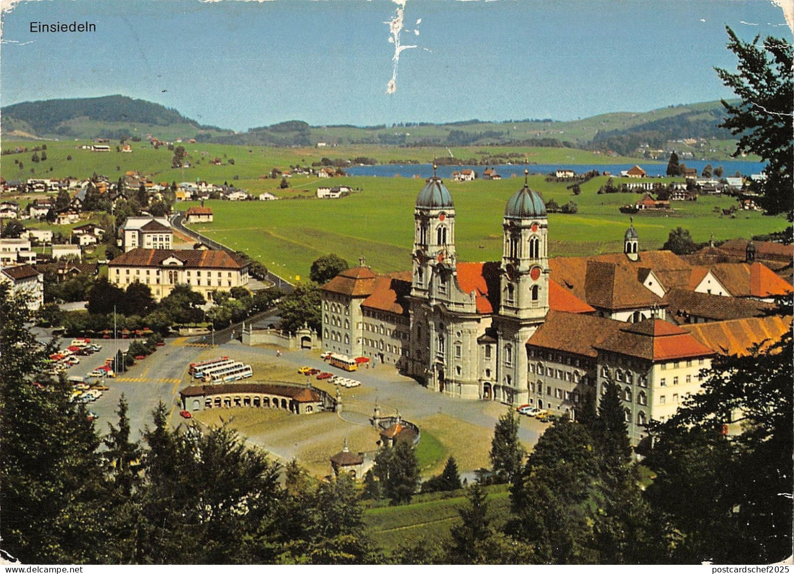 BT5049 Einsiedeln klosterkirche mit Sihlsee  Switzerland
