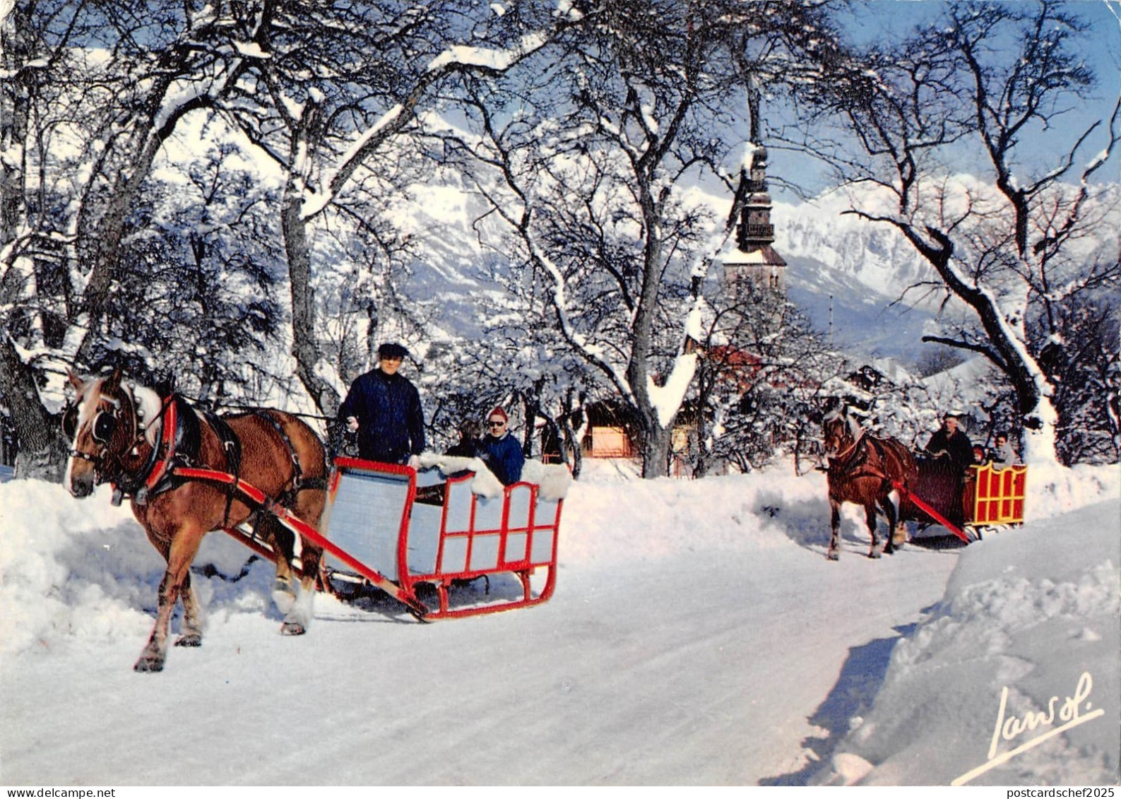 BT5251 Combloux les traineaux et le clocher       France