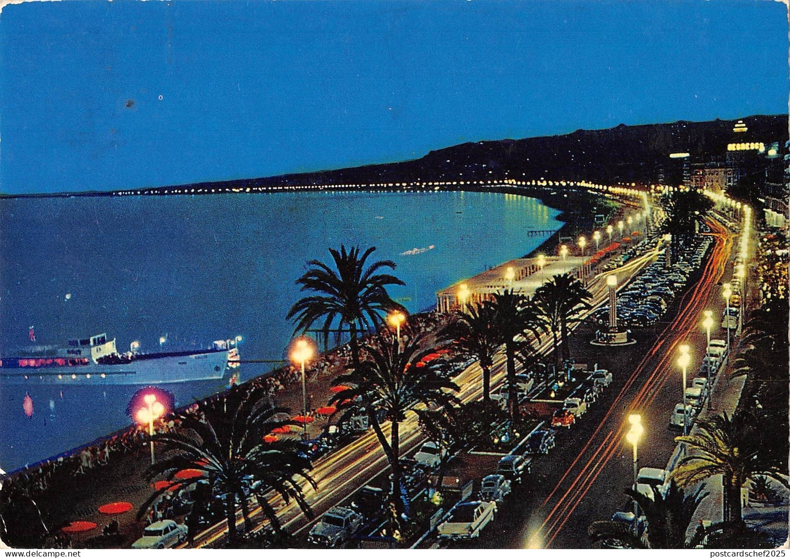 BT9082 Nice la promenade des anglais la nuit      France