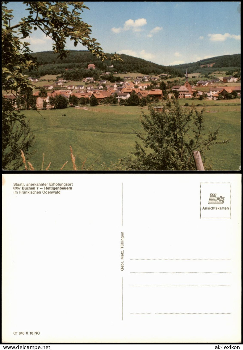 Buchen (Odenwald) Panorama von Buchen 7 Ortsteil Hettigenbeuern Odenwald 1980