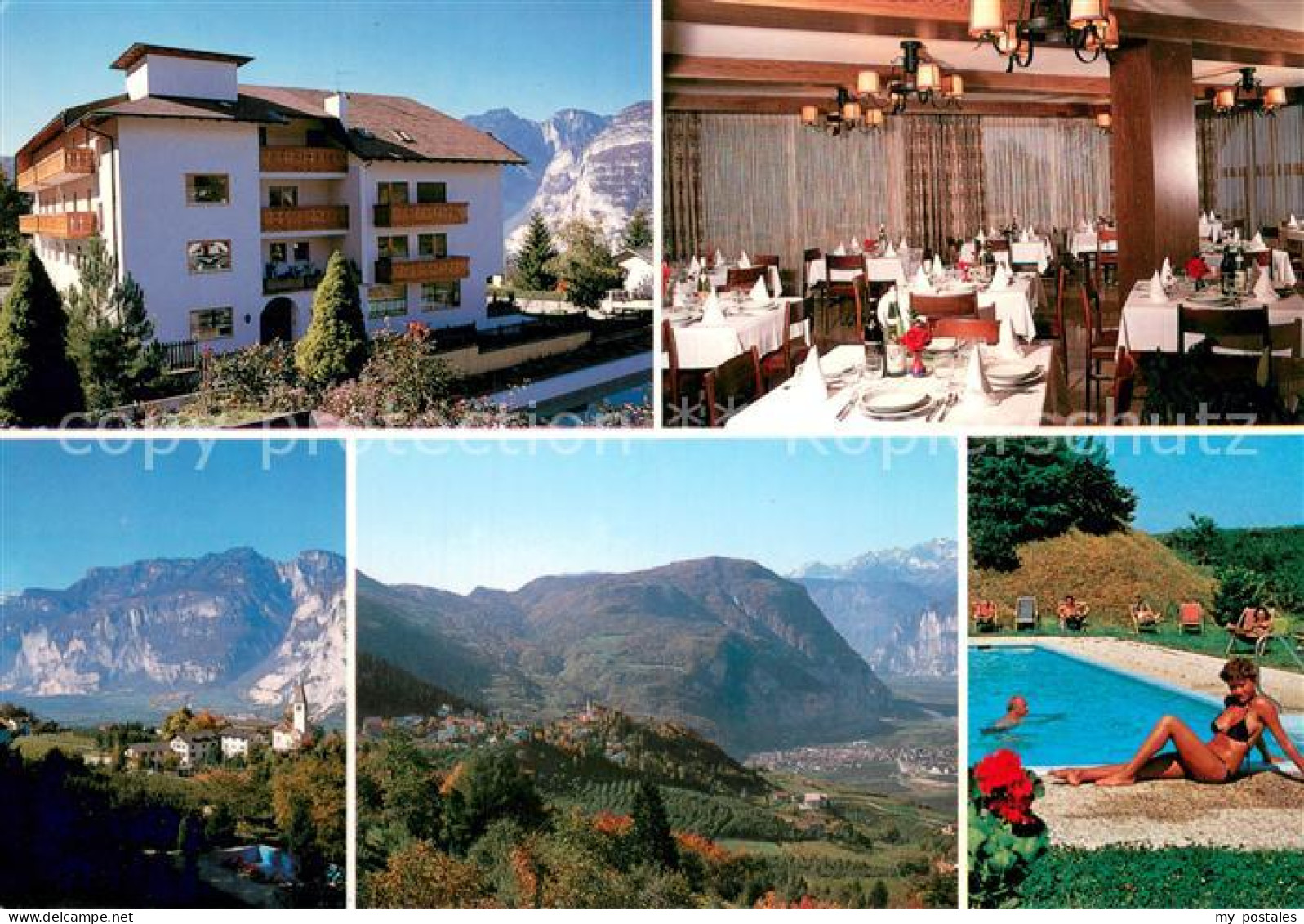 Buchholz Salurn Pension Buchholz Gastraum Panorama Schwimmbad