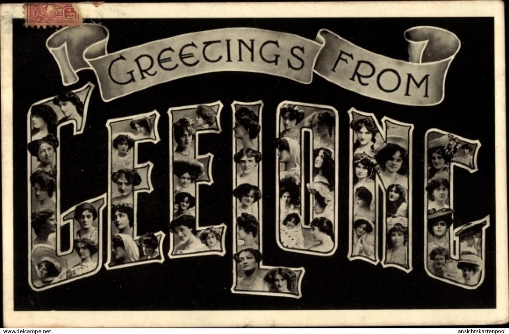 Buchstaben CPA Geelong Victoria Australien, Frauen-Portraits