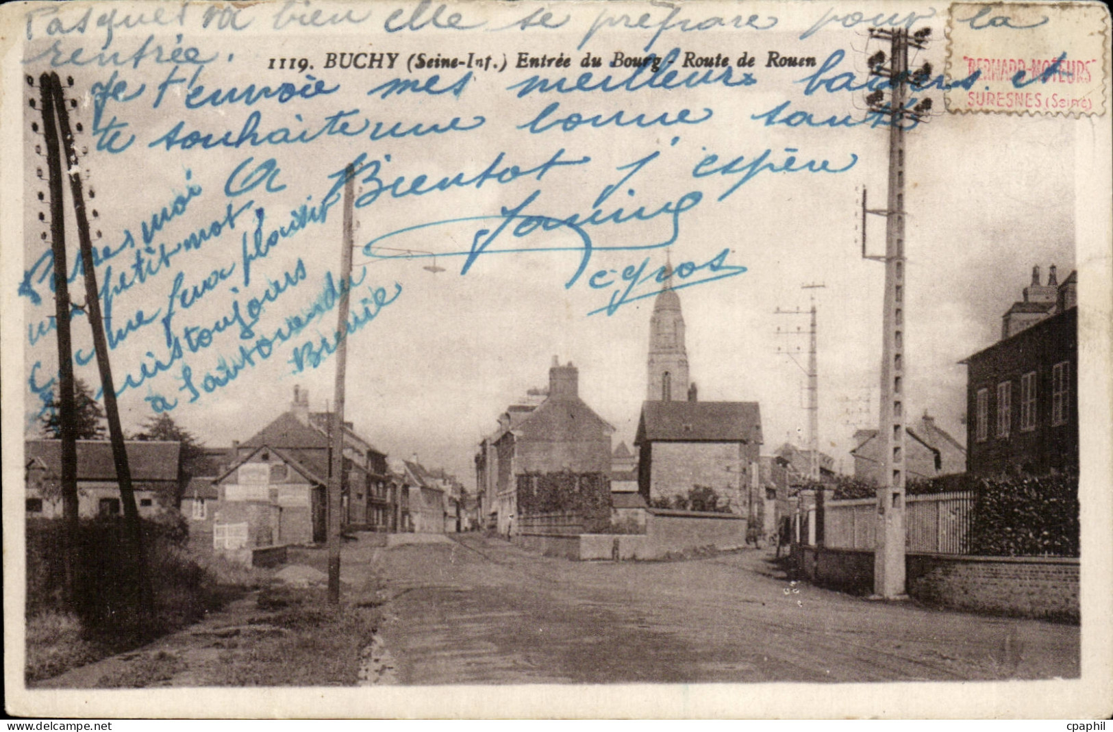 Buchy - Entree du Bourg - Route de Rouen - CPA