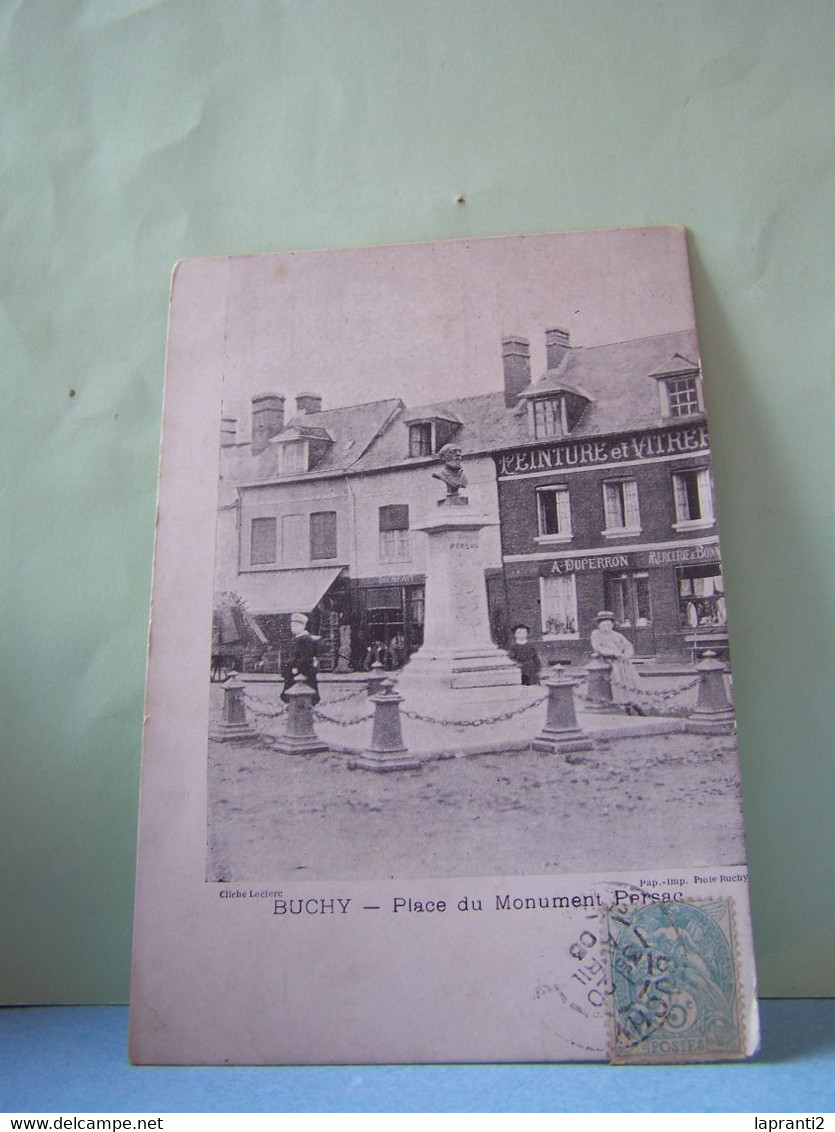 BUCHY (SEINE MARITIME) LES COMMERCES. LES MAGASINS. PLACE DU MONUMENT PERSAC.