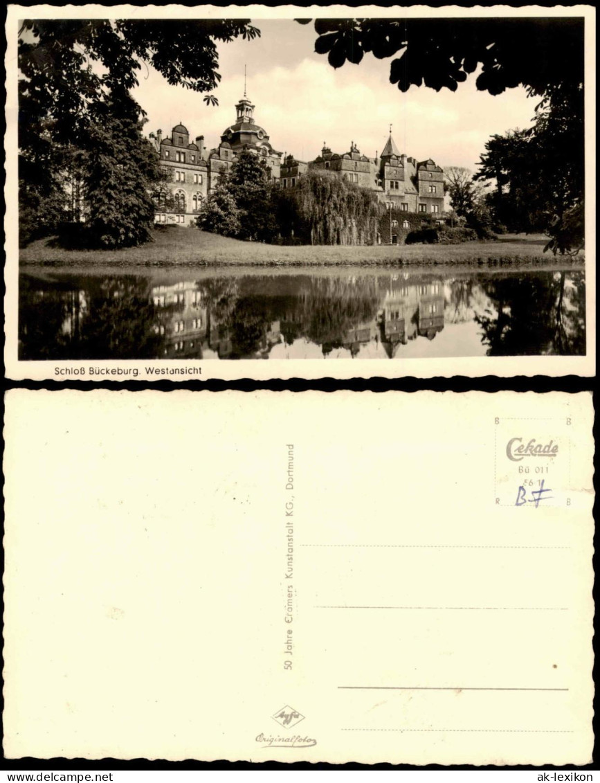 Bückeburg Fürstliches Schloss Schloß Bückeburg Westansicht 1956
