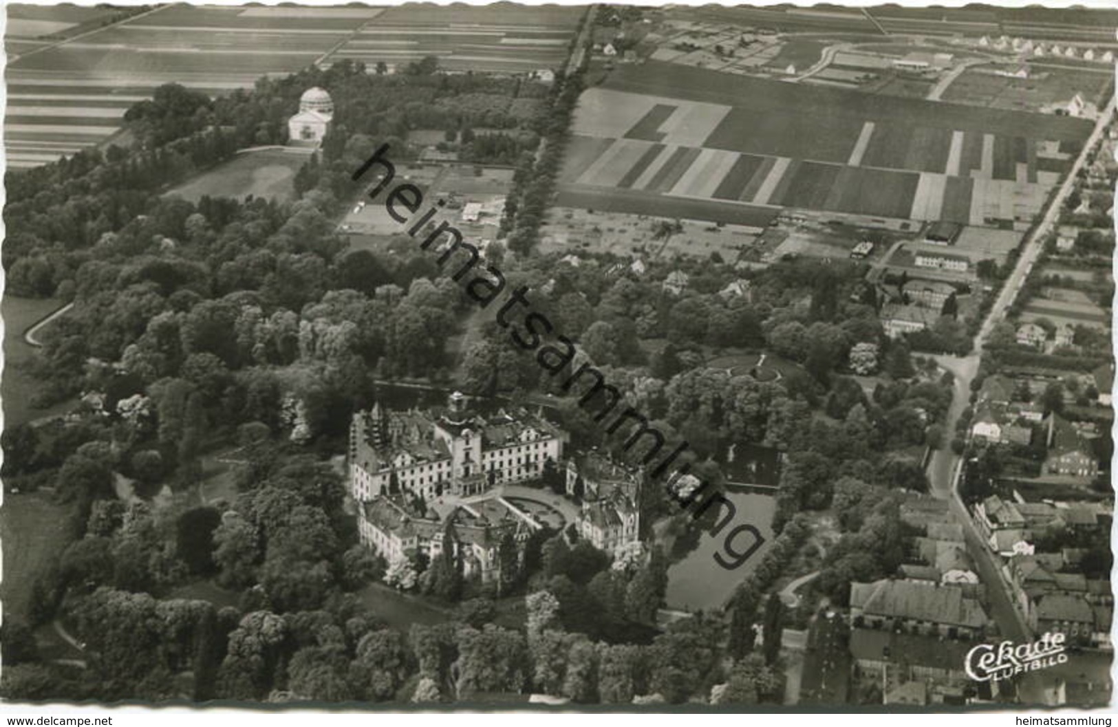 Bückeburg - Luftbild - Foto-AK - Cramers Kunstanstalt Dortmund