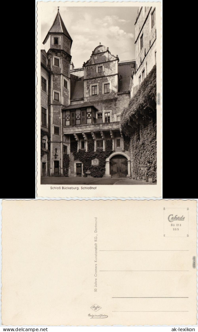 Bückeburg Schloss Bückeburg - Schlosshof Ansichtskarte  1953