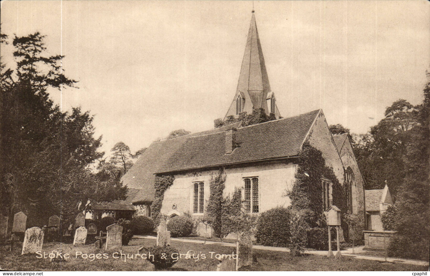 Buckinghamshire-England-Angleterre- Stoke Poges Church and Gray's Tomb -CPA
