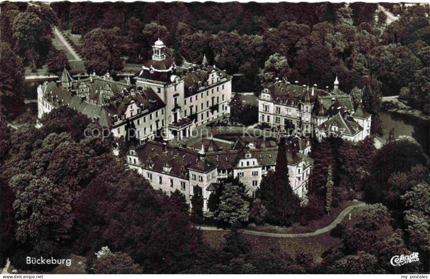 Bueckeburg Schaumburg Niedersachsen Schloss Bueckeburg Park Luftbild Schlossanla