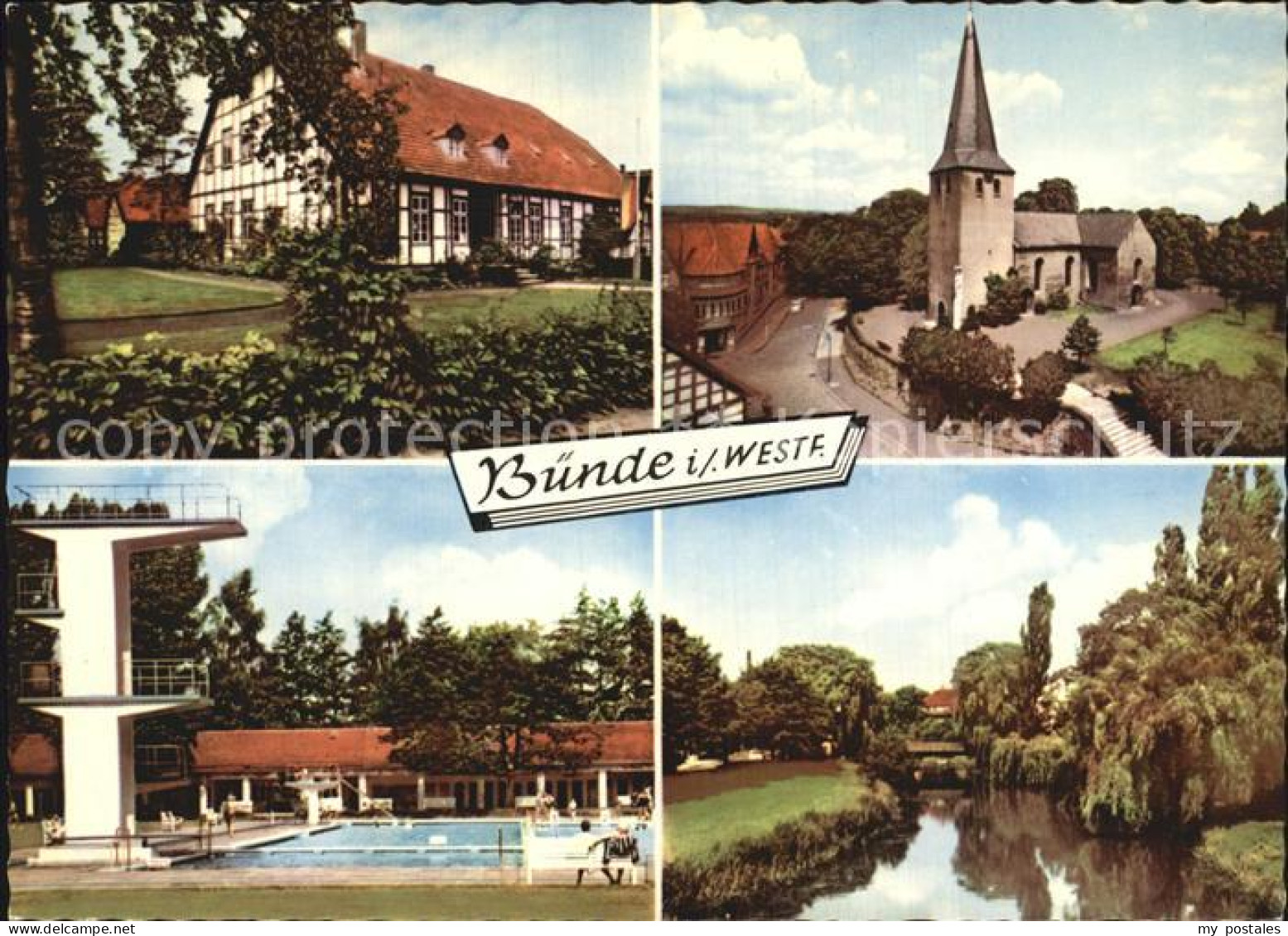 Buende Westfalen Kirche Flusspartie Freibad