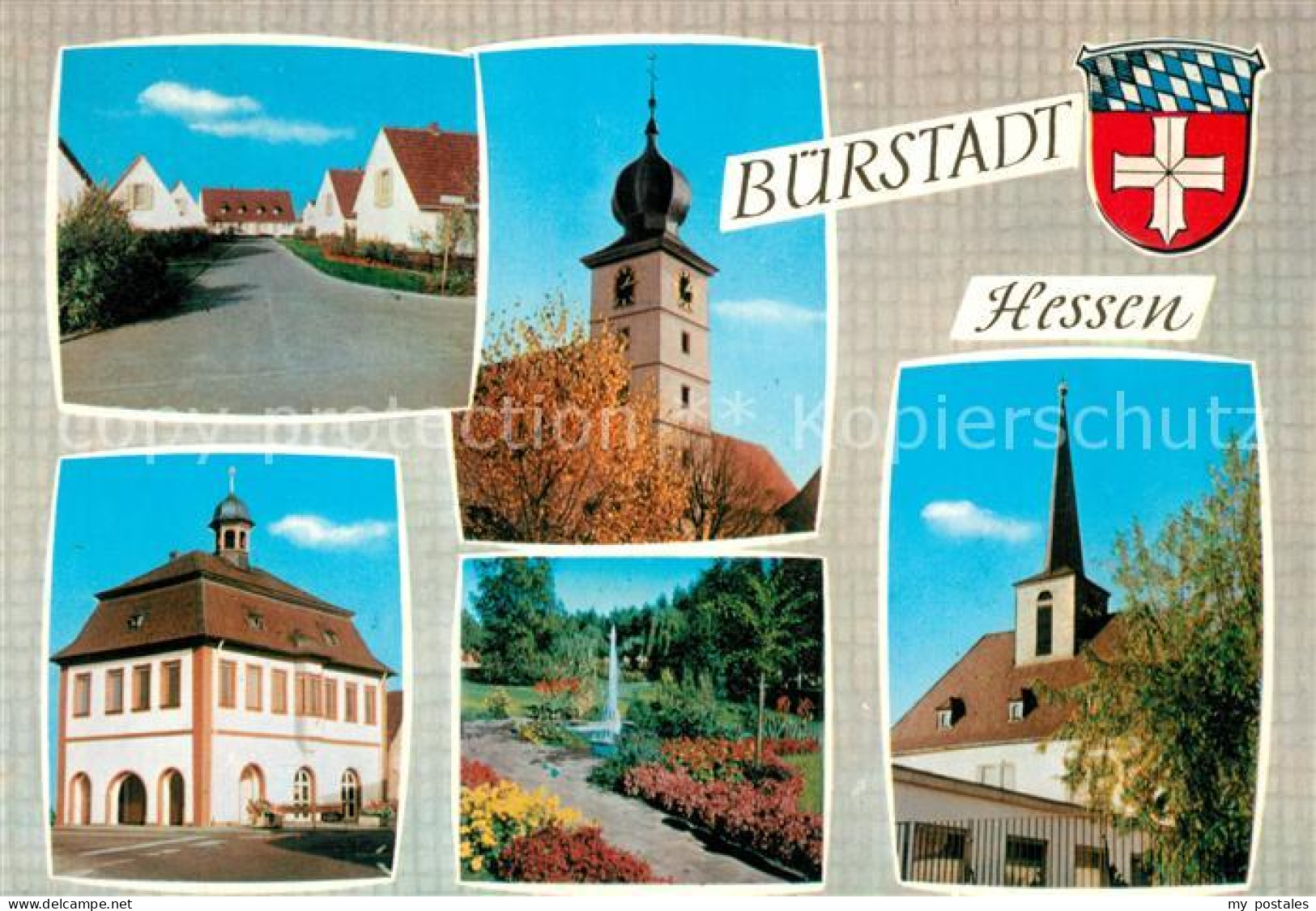 Buerstadt Strasse Rathaus Kirche Park