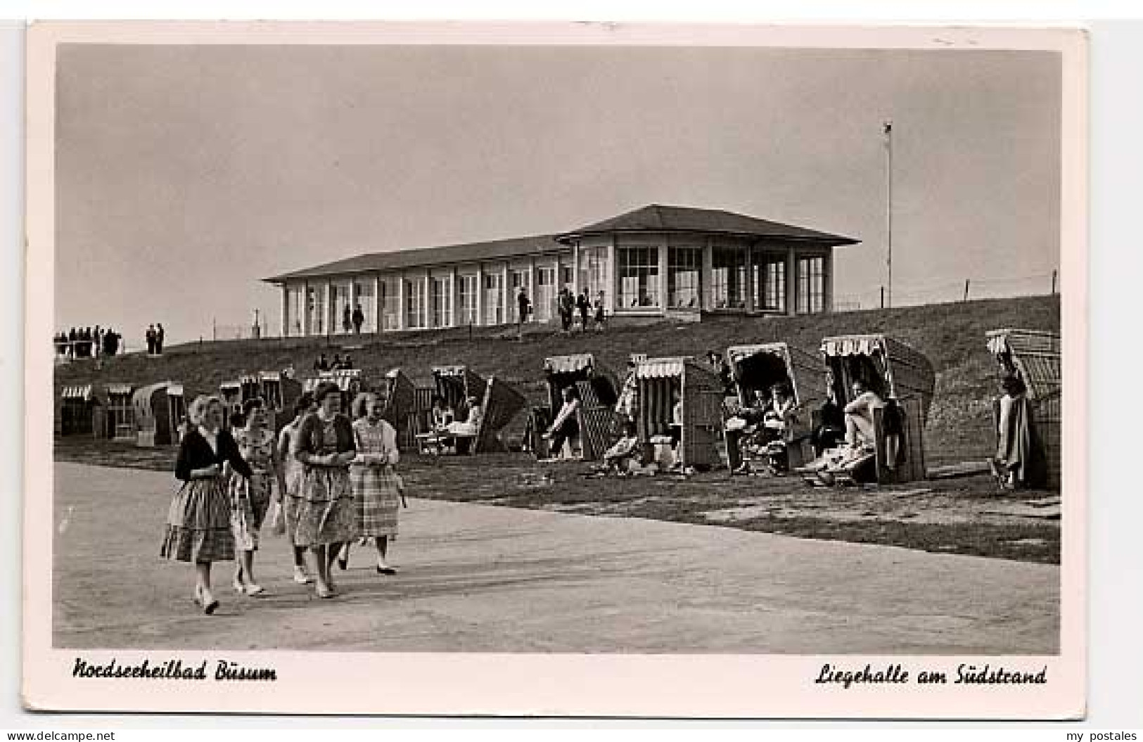 Buesum Nordseebad Buesum Liegehalle Strand x 1956