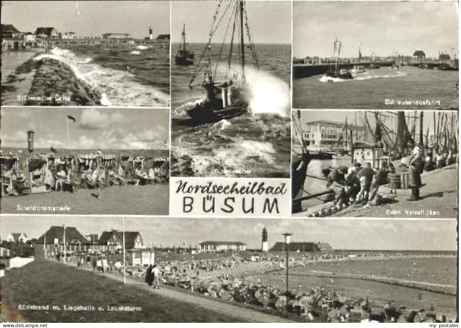 Buesum Nordseebad Buesum Promenade Schleuse Turm x 1963